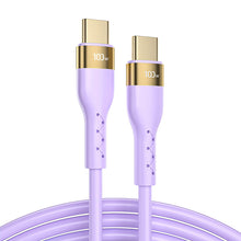 Заредете изображение във визуализатора на галерията – Joyroom Liquid Silicone USB Type C - USB Type C charging / data cable PD 100W 2m purple (S-2050N18-10) - TopMag
