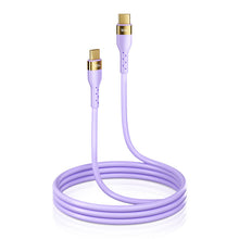 Заредете изображение във визуализатора на галерията – Joyroom Liquid Silicone USB Type C - USB Type C charging / data cable PD 100W 2m purple (S-2050N18-10) - TopMag
