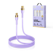 Заредете изображение във визуализатора на галерията – Joyroom Liquid Silicone USB Type C - USB Type C charging / data cable PD 100W 2m purple (S-2050N18-10) - TopMag
