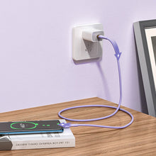 Заредете изображение във визуализатора на галерията – Joyroom Liquid Silicone USB Type C - USB Type C charging / data cable PD 100W 2m purple (S-2050N18-10) - TopMag
