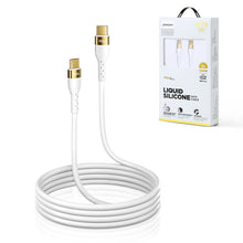 Заредете изображение във визуализатора на галерията – Joyroom Liquid Silicone USB Type C - USB Type C charging / data cable PD 100W 3m white (S-3050N18-10) - TopMag
