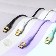 Заредете изображение във визуализатора на галерията – Joyroom Liquid Silicone USB Type C - USB Type C charging / data cable PD 100W 3m white (S-3050N18-10) - TopMag
