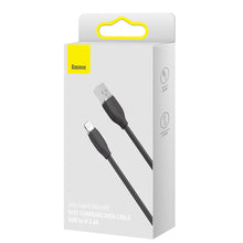Заредете изображение във визуализатора на галерията – Baseus cable, USB cable - Lightning 2.4A, length 2 m Jelly Liquid Silica Gel - black - TopMag
