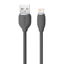 Заредете изображение във визуализатора на галерията – Baseus cable, USB cable - Lightning 2.4A, length 2 m Jelly Liquid Silica Gel - black - TopMag
