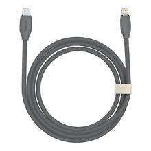 Заредете изображение във визуализатора на галерията – Baseus cable, USB Type C - Lightning 20W cable, length 2 m Jelly Liquid Silica Gel - black - TopMag
