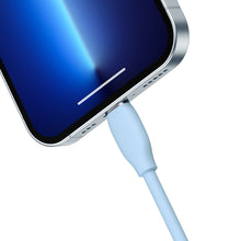 Заредете изображение във визуализатора на галерията – Baseus cable, USB Type C - Lightning 20W cable, length 2 m Jelly Liquid Silica Gel - blue - TopMag
