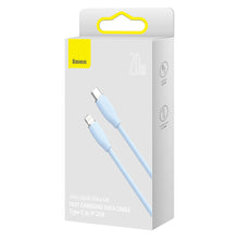 Заредете изображение във визуализатора на галерията – Baseus cable, USB Type C - Lightning 20W cable, length 2 m Jelly Liquid Silica Gel - blue - TopMag

