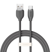 Заредете изображение във визуализатора на галерията – Baseus cable, USB cable - USB Type C 100W 1.2 m long Jelly Liquid Silica Gel - black - TopMag
