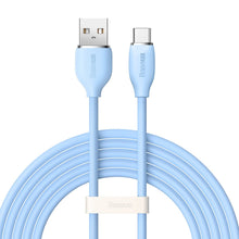 Заредете изображение във визуализатора на галерията – Baseus cable, USB cable - USB Type C 100W length 2 m Jelly Liquid Silica Gel - blue - TopMag
