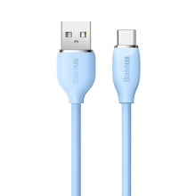 Заредете изображение във визуализатора на галерията – Baseus cable, USB cable - USB Type C 100W length 2 m Jelly Liquid Silica Gel - blue - TopMag

