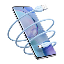Заредете изображение във визуализатора на галерията – Baseus cable, USB cable - USB Type C 100W length 2 m Jelly Liquid Silica Gel - blue - TopMag
