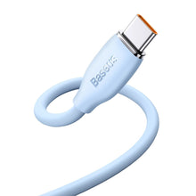 Заредете изображение във визуализатора на галерията – Baseus cable, USB cable - USB Type C 100W length 2 m Jelly Liquid Silica Gel - blue - TopMag
