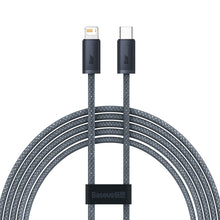 Заредете изображение във визуализатора на галерията – Baseus cable for iPhone USB Type C - Lightning 2m, Power Delivery 20W gray (CALD000116) - TopMag
