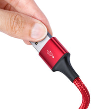 Заредете изображение във визуализатора на галерията – Baseus 3-in-1 cable with USB terminals - USB Type C / Lightning / micro USB 1.2m, 3.5A red (CAJS000009) - TopMag
