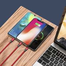 Заредете изображение във визуализатора на галерията – Baseus 3-in-1 cable with USB terminals - USB Type C / Lightning / micro USB 1.2m, 3.5A red (CAJS000009) - TopMag
