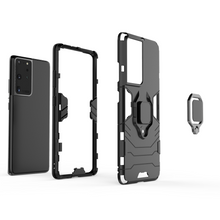 Заредете изображение във визуализатора на галерията – Ring Armor tough hybrid case cover + magnetic holder for Samsung Galaxy S22 Ultra black - TopMag
