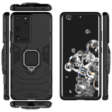 Заредете изображение във визуализатора на галерията – Ring Armor tough hybrid case cover + magnetic holder for Samsung Galaxy S22 Ultra black - TopMag
