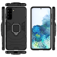 Заредете изображение във визуализатора на галерията – Ring Armor tough hybrid case cover + magnetic holder for Samsung Galaxy S22 black - TopMag
