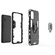 Заредете изображение във визуализатора на галерията – Ring Armor tough hybrid case cover + magnetic holder for Samsung Galaxy A03s (166.5) black - TopMag
