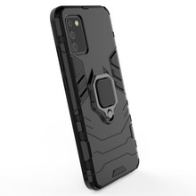 Заредете изображение във визуализатора на галерията – Ring Armor tough hybrid case cover + magnetic holder for Samsung Galaxy A03s (166.5) black - TopMag
