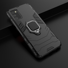 Заредете изображение във визуализатора на галерията – Ring Armor tough hybrid case cover + magnetic holder for Samsung Galaxy A03s (166.5) black - TopMag

