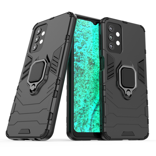 Ring Armor tough hybrid case cover + magnetic holder for Samsung Galaxy A33 5G black - TopMag