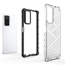 Заредете изображение във визуализатора на галерията – Honeycomb case armored cover with a gel frame for Xiaomi Redmi Note 11 Pro + / 11 Pro black - TopMag
