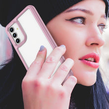 Заредете изображение във визуализатора на галерията – Outer Space Case for Samsung Galaxy A13 5G cover with a flexible frame pink
