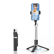 Заредете изображение във визуализатора на галерията – Selfie Stick MINI - with detachable bluetooth remote control and tripod - P70S Plus BLACK
