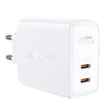 Заредете изображение във визуализатора на галерията – Acefast charger 2 x typ c qc4.0 pd45w gan a29 white
