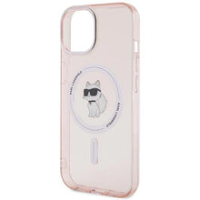 Заредете изображение във визуализатора на галерията – Karl Lagerfeld IML Choupette MagSafe case for iPhone 15 - pink
