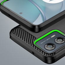 Заредете изображение във визуализатора на галерията – Carbon Case for Motorola Moto G53 flexible silicone carbon cover black
