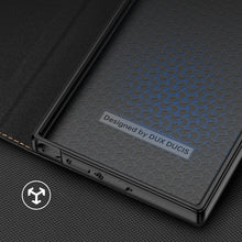 Заредете изображение във визуализатора на галерията – Dux Ducis Skin X2 case Samsung Galaxy S23 Ultra flip case wallet stand black
