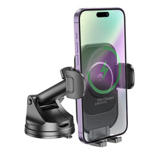 Заредете изображение във визуализатора на галерията – Borofone Car holder BH203 Blue Charm with induction charging to windshield black
