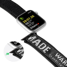 Заредете изображение във визуализатора на галерията – Dux Ducis Strap (Outdoor Version) Strap for Apple Watch Ultra, SE, 8, 7, 6, 5, 4, 3, 2, 1 (49, 45, 44, 42 mm) Nylon Band Black Silver Bracelet
