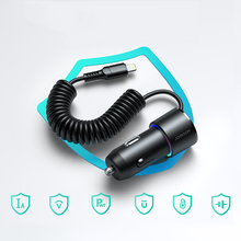 Заредете изображение във визуализатора на галерията – Joyroom 3-in-1 fast car charger with USB-C cable 1.5m 17W black (JR-CL24)
