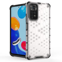 Заредете изображение във визуализатора на галерията – Honeycomb case armored cover with a gel frame for Xiaomi Redmi Note 11S / Note 11 transparent - TopMag
