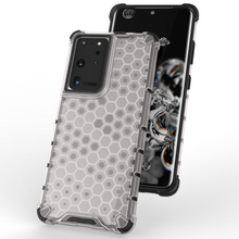 Заредете изображение във визуализатора на галерията – Honeycomb case armored cover with a gel frame for Samsung Galaxy S22 Ultra blue - TopMag
