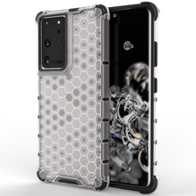 Заредете изображение във визуализатора на галерията – Honeycomb case armored cover with a gel frame for Samsung Galaxy S22 Ultra transparent - TopMag
