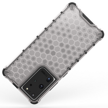 Заредете изображение във визуализатора на галерията – Honeycomb case armored cover with a gel frame for Samsung Galaxy S22 Ultra transparent - TopMag
