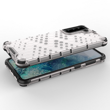 Заредете изображение във визуализатора на галерията – Honeycomb case armored cover with a gel frame for Samsung Galaxy S22 + (S22 Plus) transparent - TopMag
