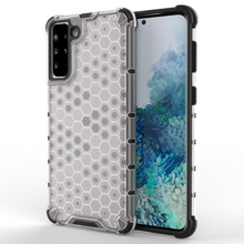 Заредете изображение във визуализатора на галерията – Honeycomb case armored cover with a gel frame for Samsung Galaxy S22 transparent - TopMag
