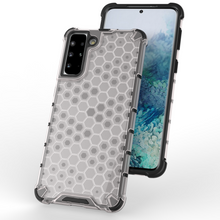 Заредете изображение във визуализатора на галерията – Honeycomb case armored cover with a gel frame for Samsung Galaxy S22 transparent - TopMag
