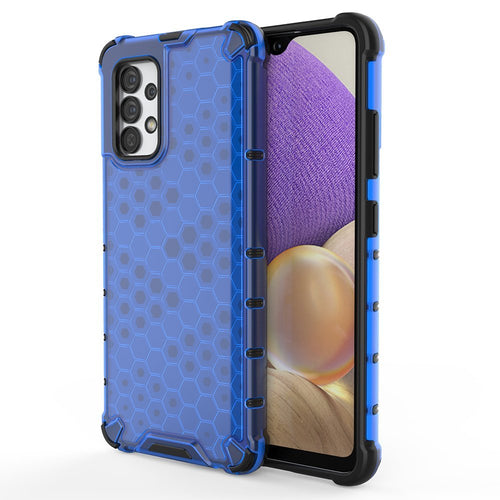 Honeycomb case armored cover with a gel frame for Samsung Galaxy A03s (166.5) blue - TopMag