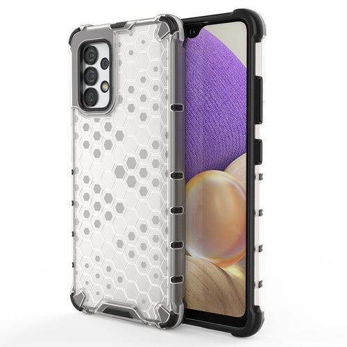 Honeycomb case armored cover with a gel frame for Samsung Galaxy A13 5G transparent - TopMag