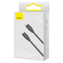 Заредете изображение във визуализатора на галерията – Baseus Jelly Liquid Silica Gel Fast Charging Data Cable Type-C to Type-C 100W 2m Black - TopMag
