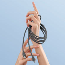 Заредете изображение във визуализатора на галерията – Baseus Jelly Liquid Silica Gel Fast Charging Data Cable Type-C to Type-C 100W 2m Black - TopMag
