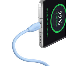 Заредете изображение във визуализатора на галерията – Baseus Jelly Liquid Silica Gel Fast Charging Data Cable Type-C to Type-C 100W 2m Blue - TopMag
