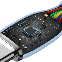 Заредете изображение във визуализатора на галерията – Baseus Jelly Liquid Silica Gel Fast Charging Data Cable Type-C to Type-C 100W 2m Blue - TopMag
