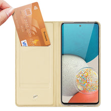 Заредете изображение във визуализатора на галерията – Dux Ducis Skin Pro Holster Cover Flip Cover for Samsung Galaxy A73 gold - TopMag
